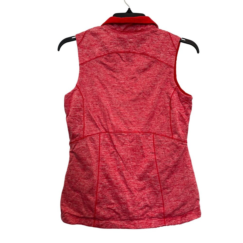 Antigua Womens Sleeveless Full Zip Vest Small Heather Red Lightweight - Picture 4 of 4